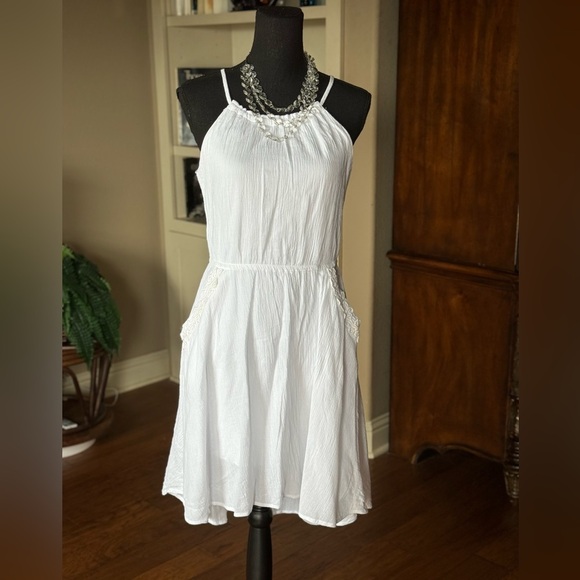 B Smart White Dress‎ Embroidery Lace Trim - Picture 2 of 12
